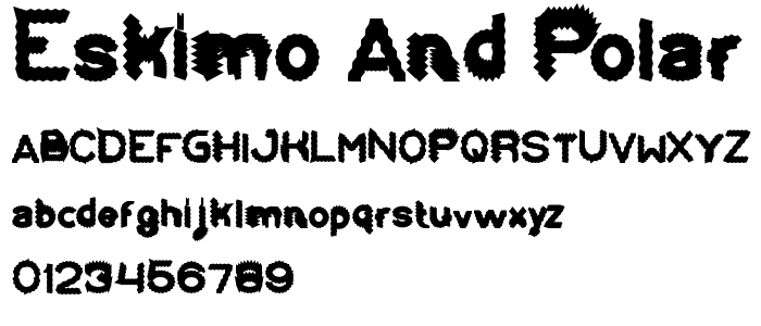 Eskimo and Polar Bear font